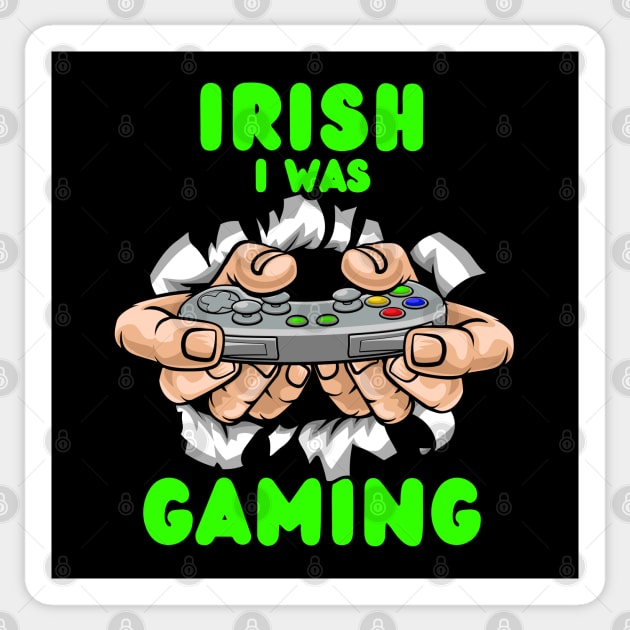 Irish I Was Gaming Sticker by Etopix